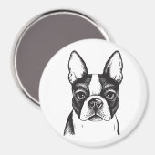 I Liebe Boston Terriers Magnet (Vorderseite/Rückseite)