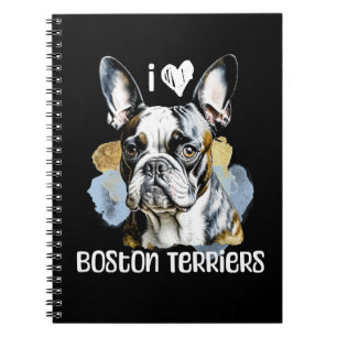 I Liebe Boston Terriers Notizblock