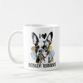 I Liebe Boston Terriers Personalisiert Kaffeetasse (Links)