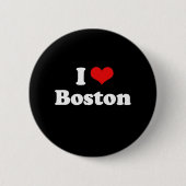 I Liebe Boston Tshirt White Tshirt Button (Vorderseite)
