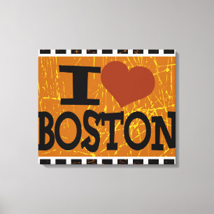I Liebe Boston - Vintag Boston 2 Leinwanddruck