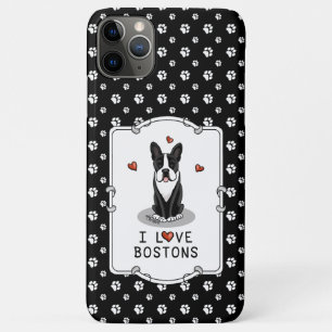 I Liebe Bostons Boston Terriers (schwarz & weiß) Case-Mate iPhone Hülle