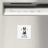 I Liebe Bostons Boston Terriers (schwarz & weiß) Magnet (In Situ (Geschirrspüler))