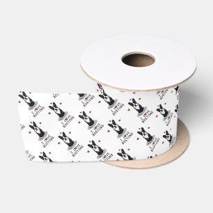 I Liebe Bostons - Boston Terriers (schwarz & weiß) Satinband