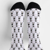 I Liebe Bostons - Boston Terriers (schwarz & weiß) Socken (Oben)