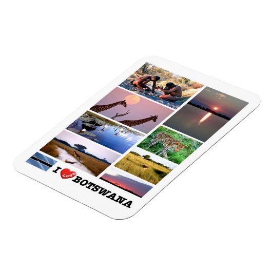 I LIEBE Botswana - Magnet (Linke Seite)