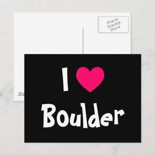 I Liebe Boulder Postkarte (Vorne/Hinten)