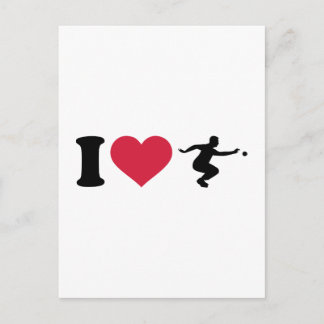 I Liebe Boule Boccia Player Postkarte