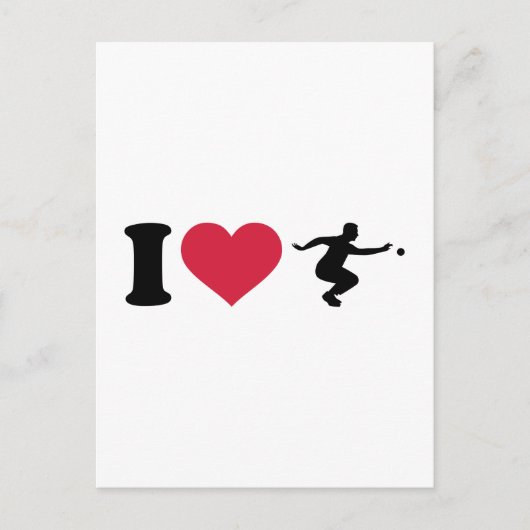 I Liebe Boule Boccia Player Postkarte (Vorderseite)