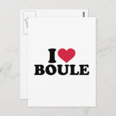 I Liebe Boule Petanque Postkarte (Vorne/Hinten)