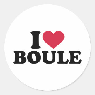 I Liebe Boule Petanque Runder Aufkleber