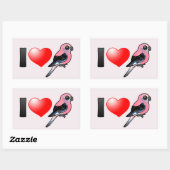 I Liebe Bourkies Rechteckiger Aufkleber (Blatt)