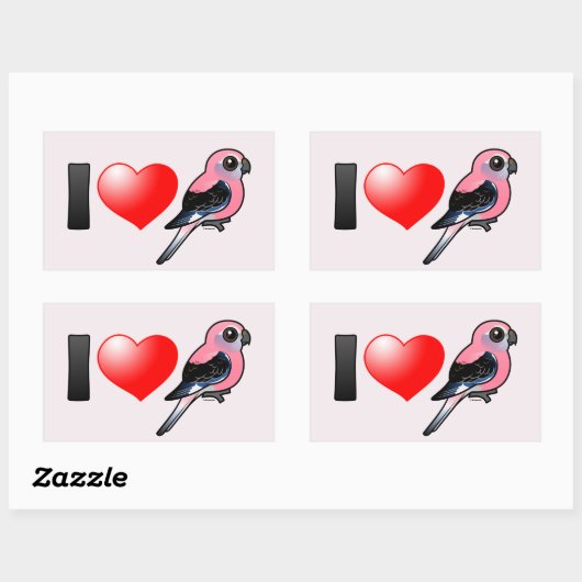 I Liebe Bourkies Rechteckiger Aufkleber (Blatt)