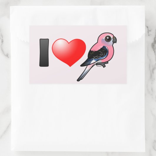 I Liebe Bourkies Rechteckiger Aufkleber (Tasche)