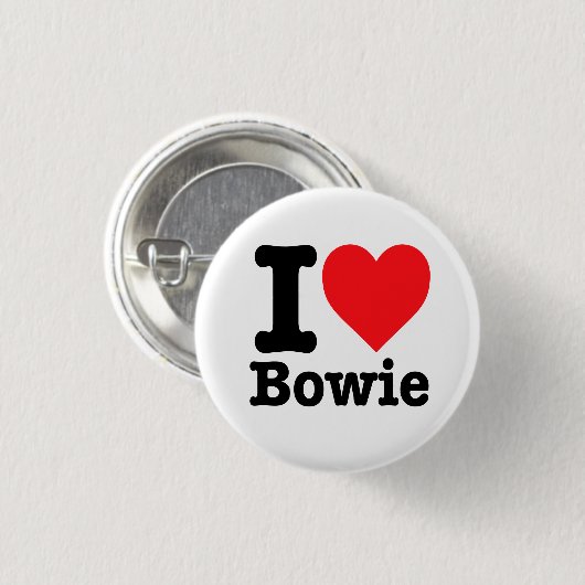 "I Liebe Bowie" Button (Vorne & Hinten)