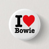 "I Liebe Bowie" Button (Vorderseite)