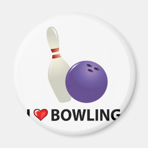 I Liebe-Bowling Magnet