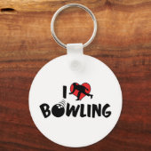I LIEBE BOWLING SCHLÜSSELANHÄNGER (Vorderseite)