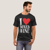 I Liebe Boxed Wein Niedrig Wein 1 T-Shirt (Vorne ganz)