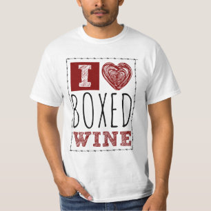 I Liebe Boxed Wine Barbed Wire Heart T-Shirt