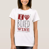 I Liebe Boxed Wine Barbed Wire Heart T-Shirt (Vorderseite)