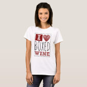 I Liebe Boxed Wine Barbed Wire Heart T-Shirt (Vorne ganz)