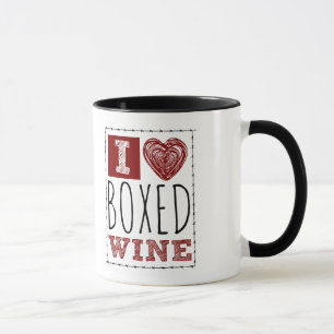 I Liebe Boxed Wine Barbed Wire Heart Tasse