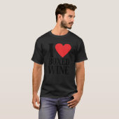 I Liebe Boxed Wine Cheap Wein T-Shirt (Vorne ganz)
