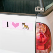 I Liebe-Boxer Autoaufkleber (Auf Lkw)
