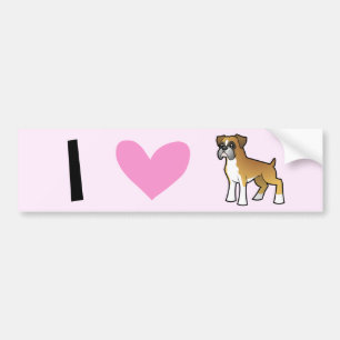 I Liebe-Boxer Autoaufkleber