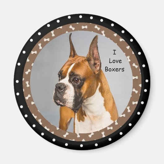 I Liebe Boxer Hunde Magnet (Vorne)