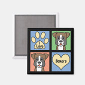 I Liebe Boxers Magnet (Vorderseite/Rückseite)