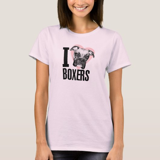 I Liebe Boxers T-Shirt (Vorderseite)