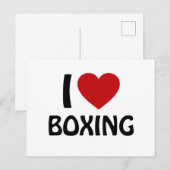 I Liebe BOXING Postkarte (Vorne/Hinten)