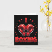 I Liebe Boxing Red Boxing Gloves Heartshape Liebe  Karte (Gelbe Blume)