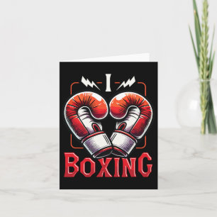 I Liebe Boxing Red Boxing Gloves Heartshape Liebe  Karte