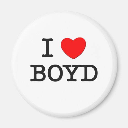 I Liebe Boyd Magnet (Vorne)