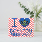 I Liebe Boynton, PA Postkarte (Stehend Vorderseite)