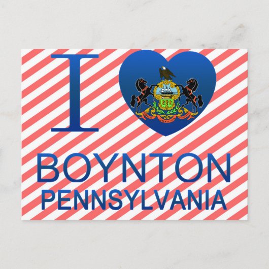 I Liebe Boynton, PA Postkarte (Vorderseite)