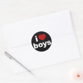 I Liebe Boys Black Sticker (Umschlag)