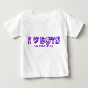 "I Liebe Boys" Säugling T-Shirt in Whit T-Shirt /L