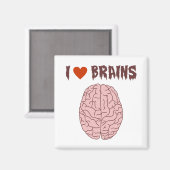 I Liebe Brains Magnet (Vorderseite/Rückseite)