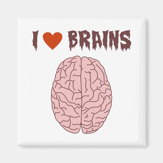 I Liebe Brains Magnet (Vorne)