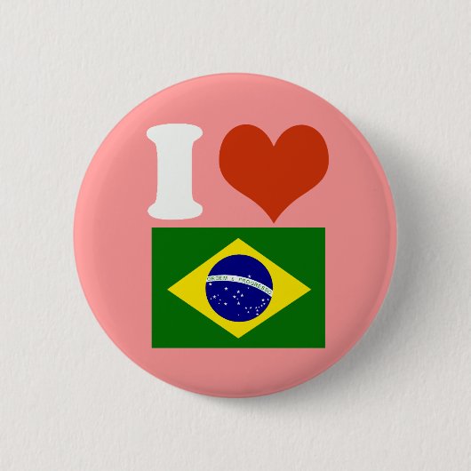 I Liebe Brasil Button (Vorderseite)