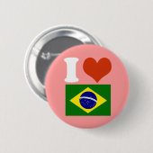 I Liebe Brasil Button (Vorne & Hinten)