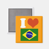 I Liebe Brasil Magnet (Vorderseite/Rückseite)