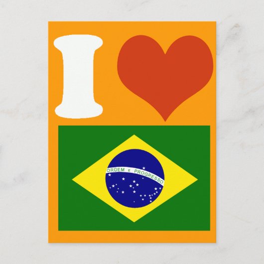 I Liebe Brasil Postkarte (Vorderseite)