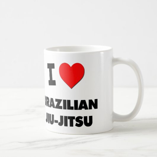I Liebe-Brasilianer Jiu-Jitsu Kaffeetasse (Rechts)