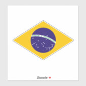I Liebe Brasilien Aufkleber (Blatt)