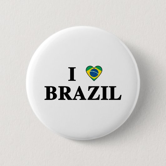 I Liebe Brasilien Button (Vorderseite)